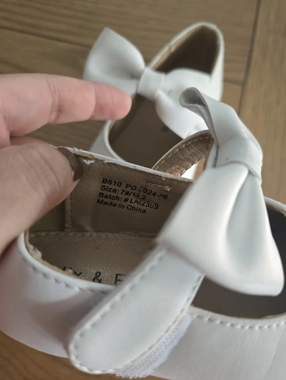 Girls' White Bow Mary Jane Shoes
